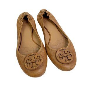 Tory Burch Reva Tumbled Logo Flats